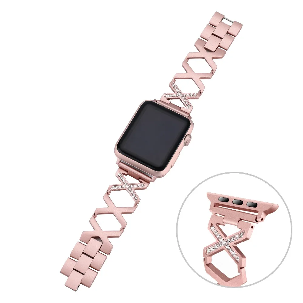 Ремешок для часов JOYOZY металлический Регулируемый Браслет Apple Watch 38 мм 40 42 44