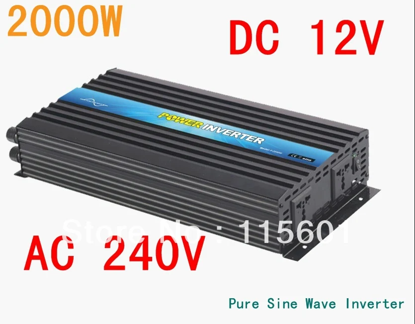 

Factory sales DC12V TO AC240V Pure Sine Wave home Power Inverter,2000W/2KW freeshipping
