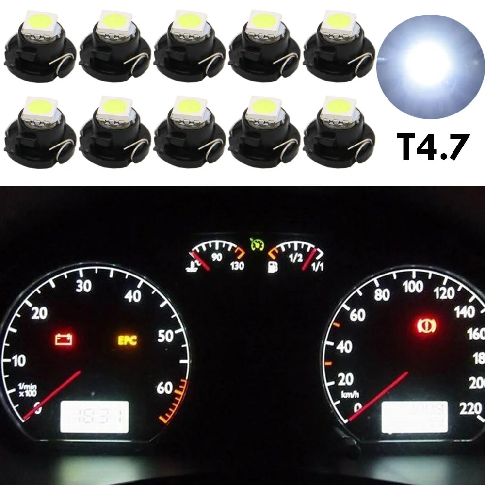 10 шт. Автомобильные светодиодные лампы T3 T4.2 T4.7|Сигнальная лампа| |