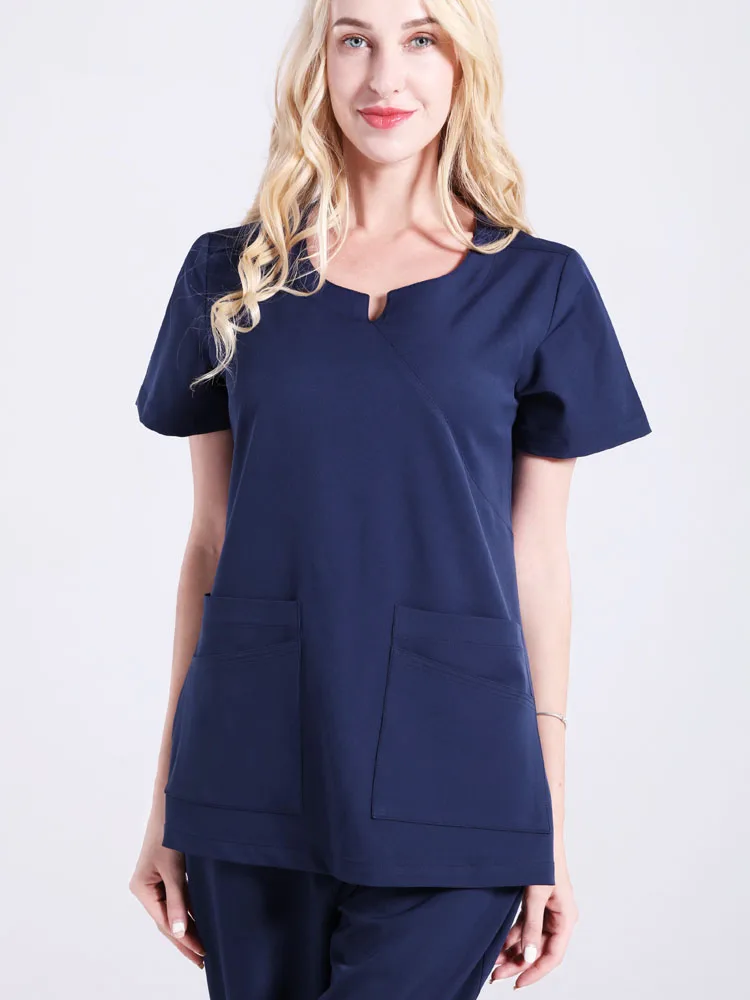 

Navy Medical Nurse Uniforms Hospital Scrub Sets Women Summer Operation Room Workwear Ultralight Cool Doctor Nurses Outfits