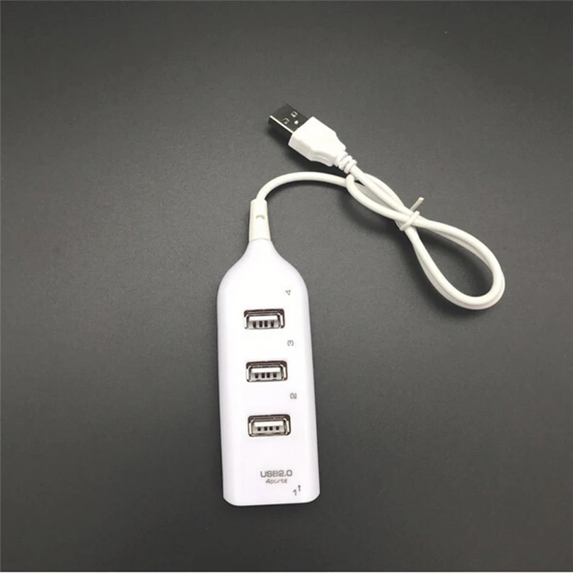 Белый Высокая скорость 4 порта USB мульти концентратор разветвитель расширения Настольный ПК ноутбук адаптер Черный Белый A30 - Цвет: Белый