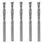 5 шт. 3,175x22 мм, спиральная твердосплавная фреза с двумя фрезами, режущие инструменты для фрезерного станка с ЧПУ, компрессионная деревообрабатывающая фреза