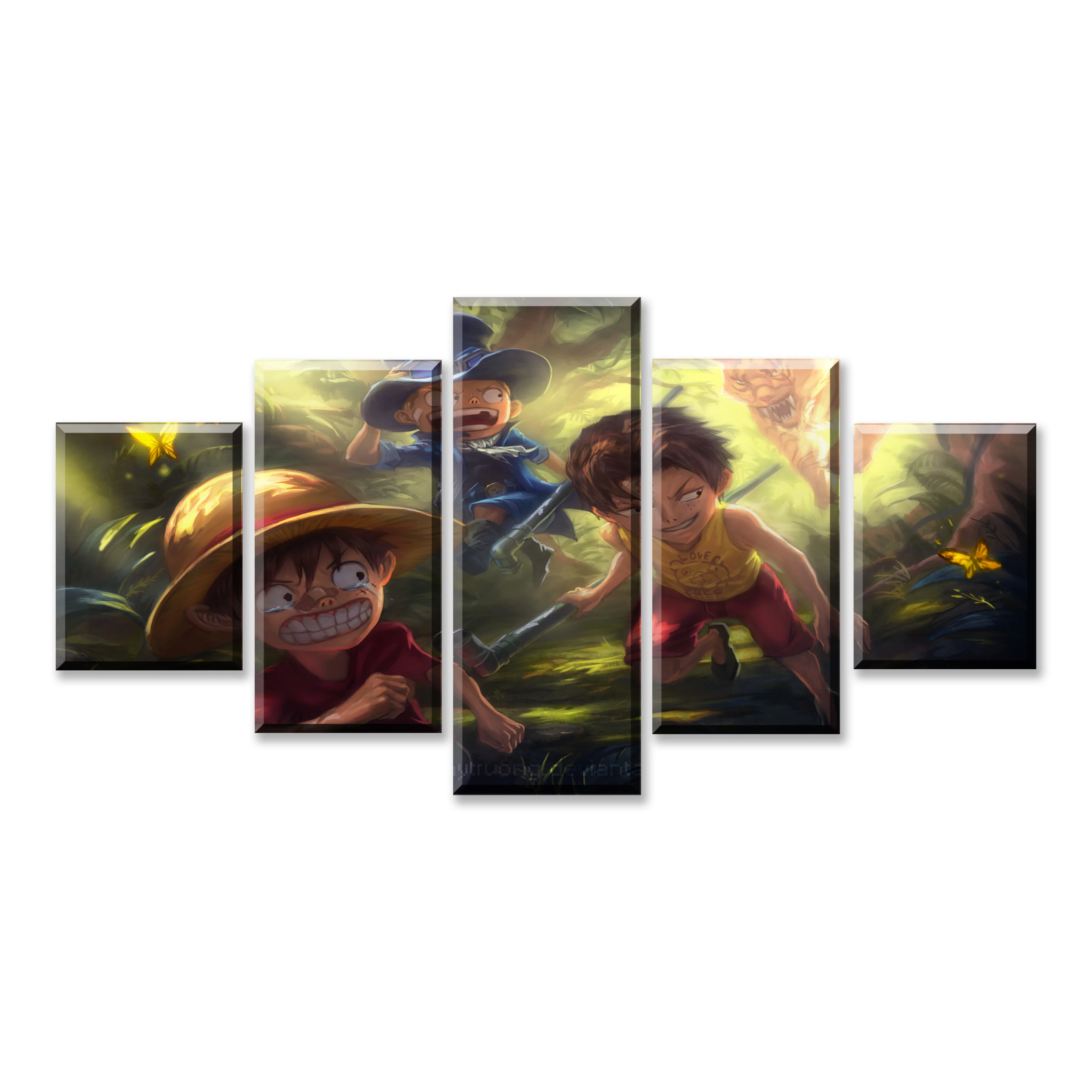 

5 Pieces One Piece Animation Poster Role Painting Modern Top-Rated Canvas Print Picture Home Decor Wall Art Modular Framework