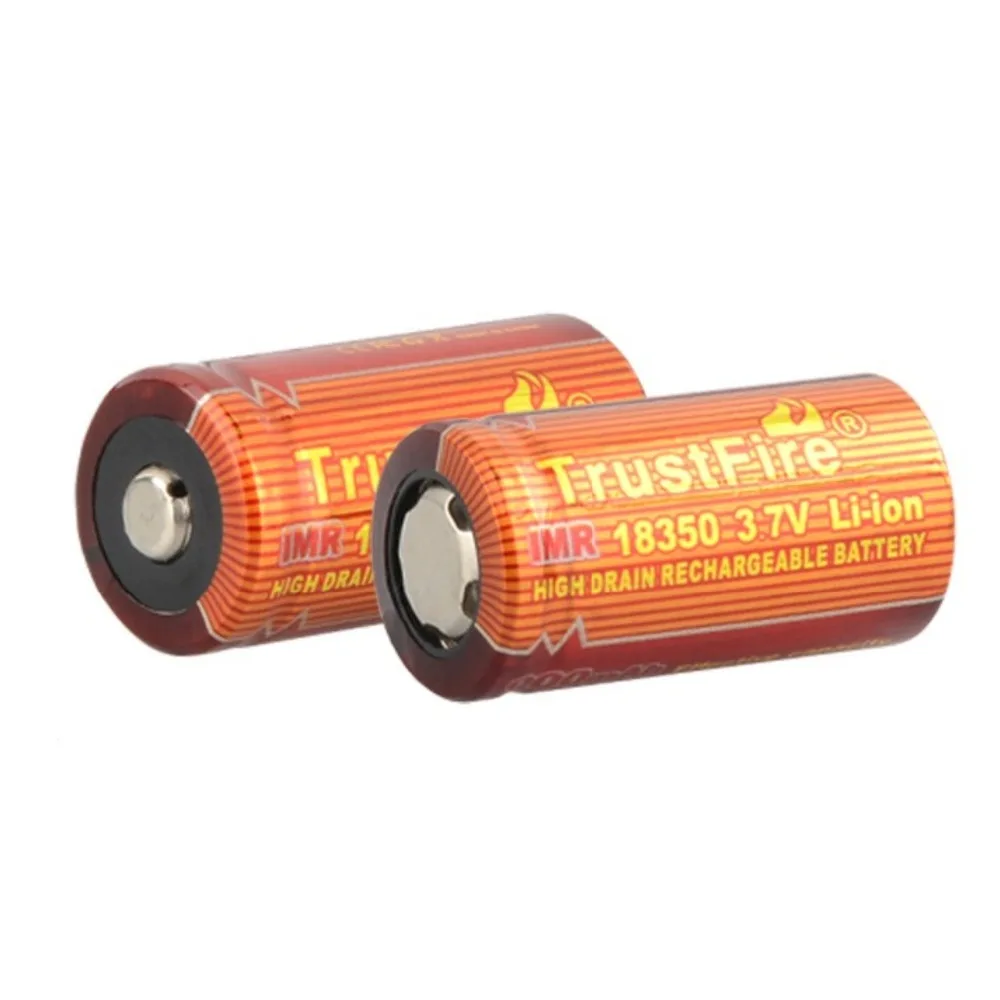 Аккумуляторная батарея TrustFire IMR 18350 2 шт./лот для фонарика электронного дыма |