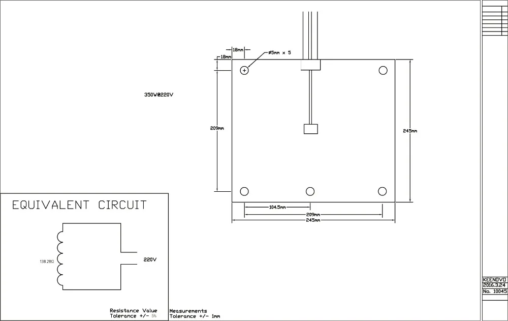 Силиконовый нагреватель Keenovo 245X245mm 350W @ 220V для 3D принтера ultiсоздателя CL260