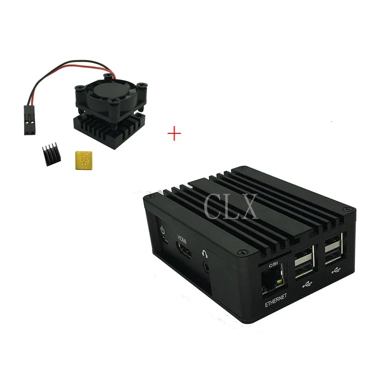 Tinker board/Tinker board S Чехол из алюминия с вентилятором для ASUS SBC - Цвет: with fan