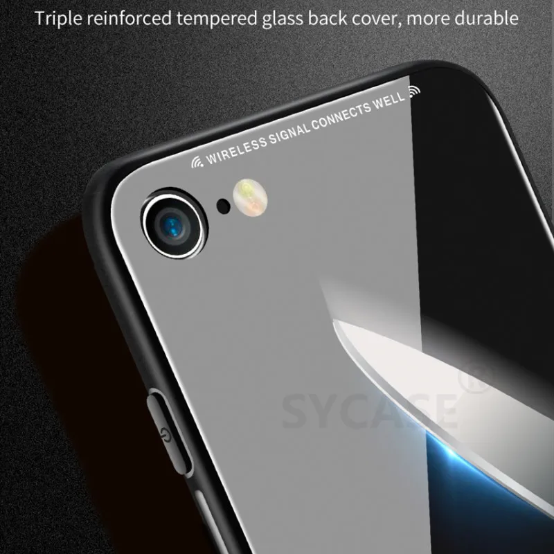 Чехол SY из закаленного стекла чехол для Nokia X6 7 Plus 8 sirocco телефона Мягкий ТПУ