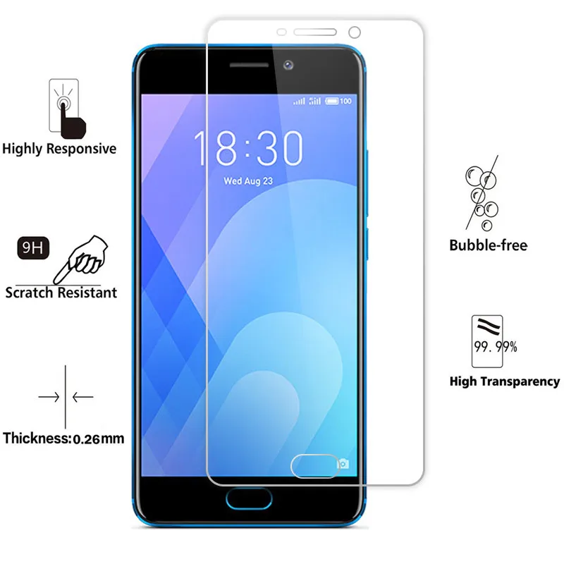 WolfRule 2Pcs For Glass Meizu M6 Screen Protector Tempered Protective Phone Film Meilan 6 | Мобильные телефоны и