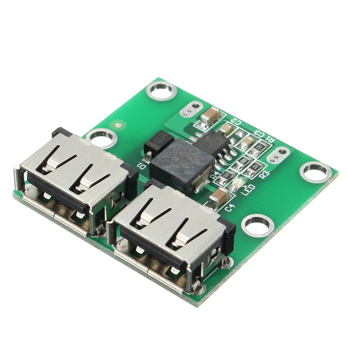 Новое поступление 1 шт. двойной USB выход 9 В/12 В/24 В до 5 DC-DC 3A понижающий модуль