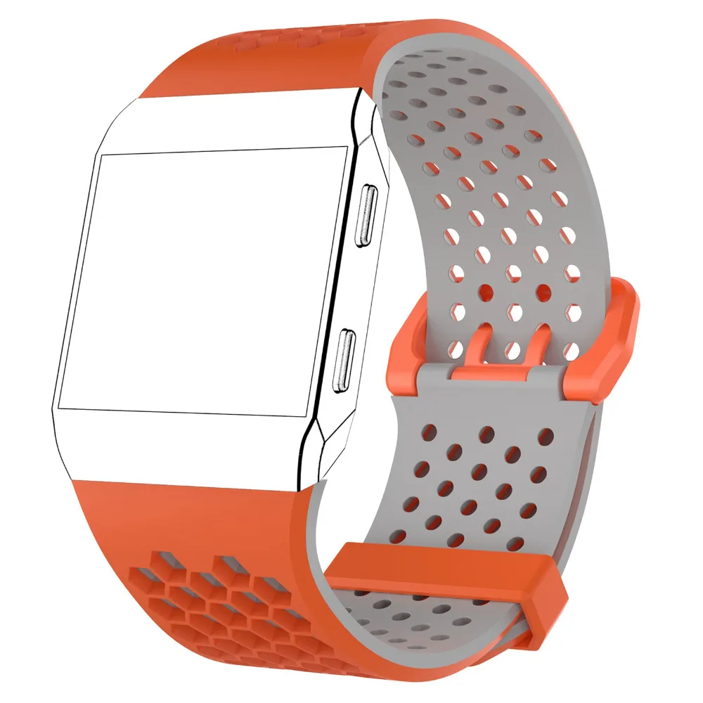 MASiKEN двойной цвет браслет ремешок для Fitbit ионные силиконовые спортивные фитнес трекер активности Смарт часы наручные ремешок ремень