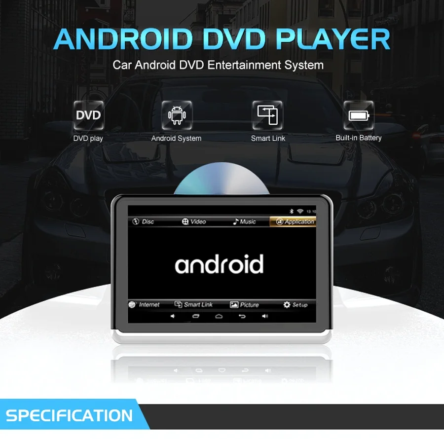 Navirider 10 1 &quotAndroid 6 0 bluetooth стерео автомобильный DVD автомобильные аксессуары монитор