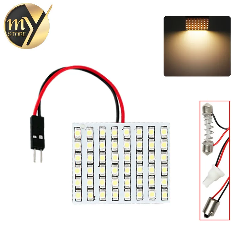 Светодиодная панель 48 SMD festoon светильник го белого света T10 w5w ba9s c5w Dome led внутренняя