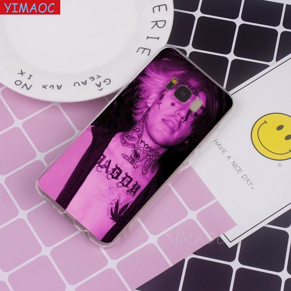 YIMAOC Rapper Lil Peep Bo Soft Case for Galaxy j3 j5 j6 j7 A5 2016 2017 A6 A9 2018 Note 8 9 S7 edge S8 S9 S10 Plus S10e |