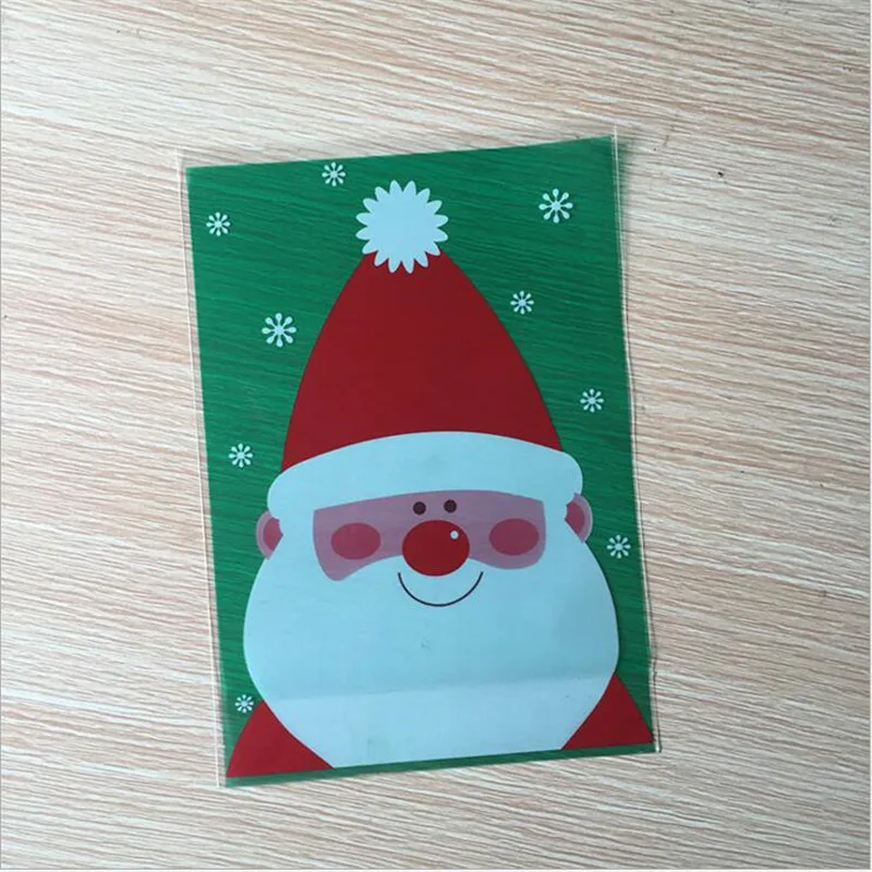 

Cute New Year Baptism Food Open Top Small Event Party Supplies Santa Claus Christmas Bread Package Plastic Bag