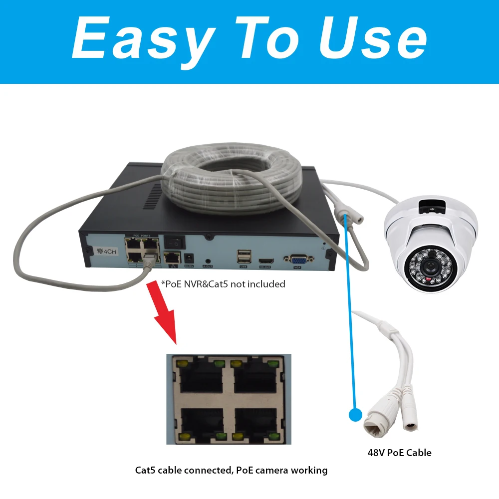 Zensmin H.265 2.0MP IP купола CCTV Камера Крытый 1080 P 48 В poe системы безопасности дома 24 часа