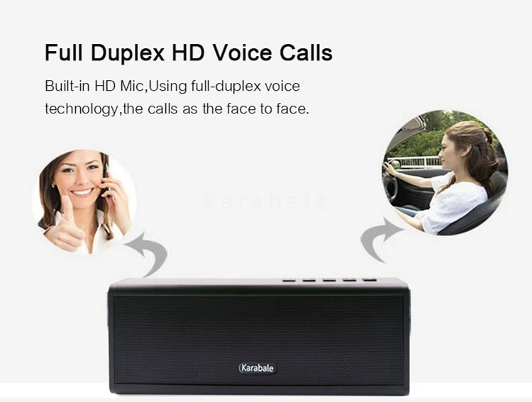 Karabale портативный Bluetooth динамик 4400 мАч Внешний аккумулятор супер бас беспроводной настольный автомобиль HiFi Бумбокс Handfree MIC w/FM антенна