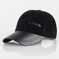 RY991 Winter New Woman Real Leather Cool Baseball Caps Men Small Dots Suede Hip-Hop White/Pink/Red Thin Hats Dad Truck Gorras