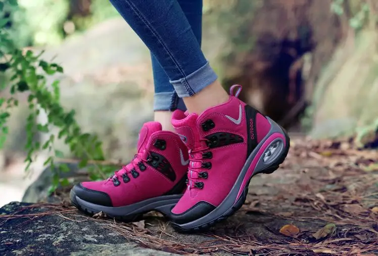 Akexiya Для мужчин женщин воздушной подушке Водонепроницаемый кожа Пеший Туризм