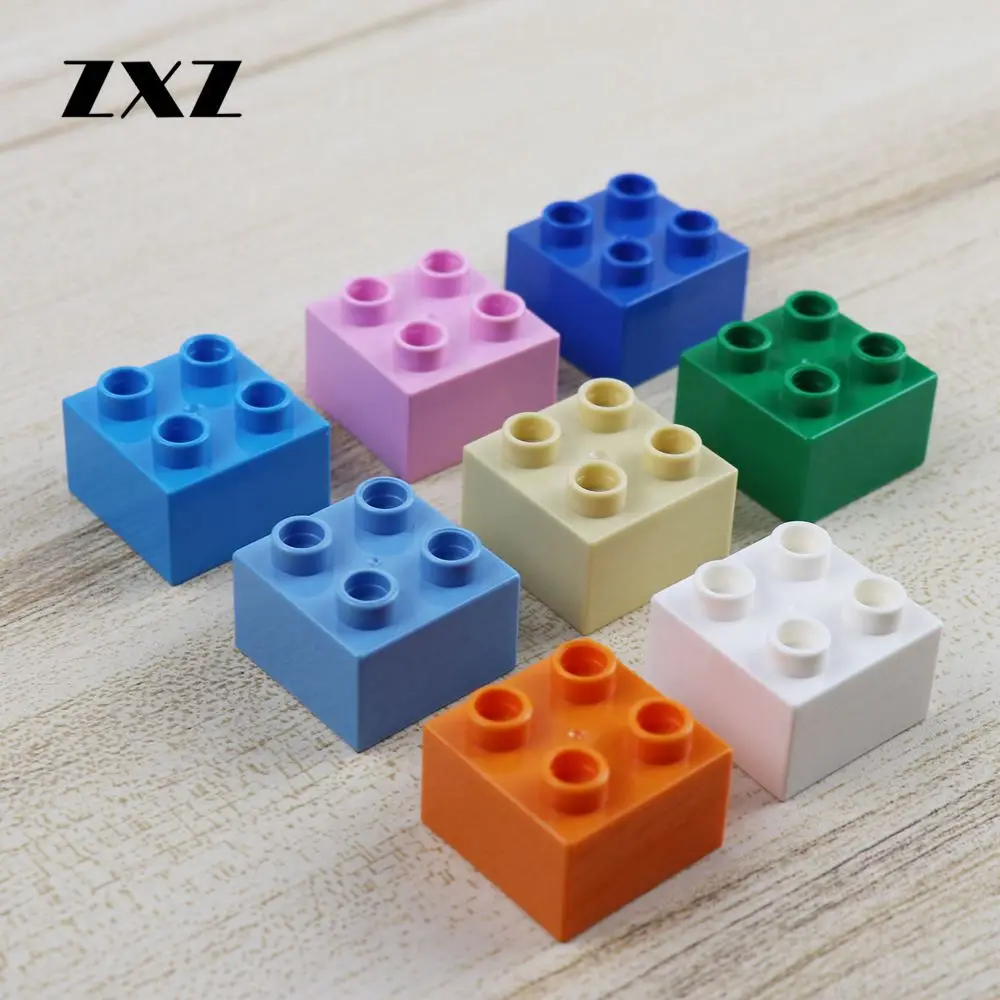 Конструктор пластиковый сделай сам Крупные строительные блоки 2X2 точки игрушки