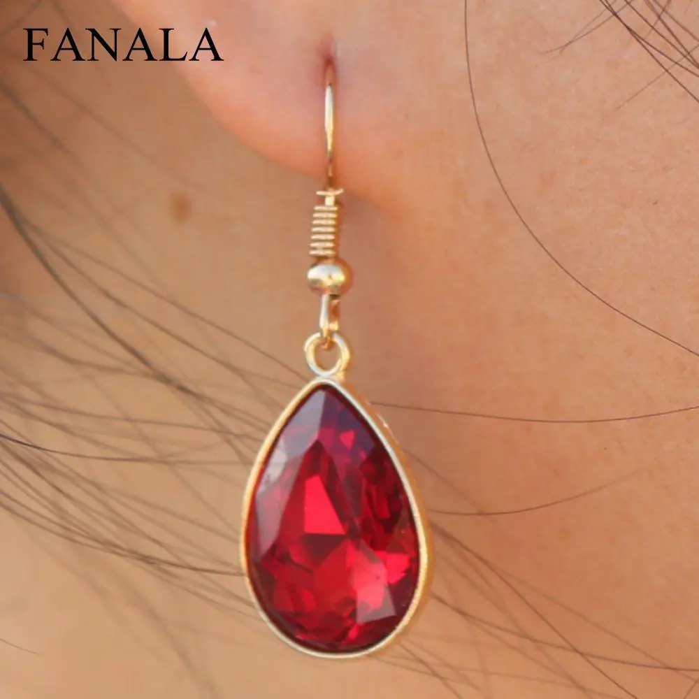FANALA Кристаллические серьги букле водослива Brincos Новая девушка d'oreille подарок Для