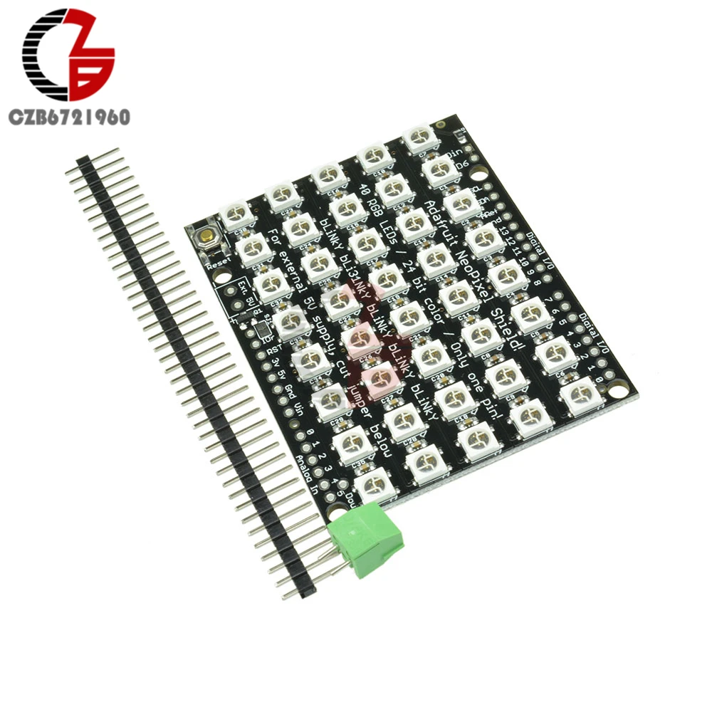 8x5 40 СВЕТОДИОДНЫЙ матричный WS2812 светодиодный 5050 RGB Полноцветный драйвер платы для