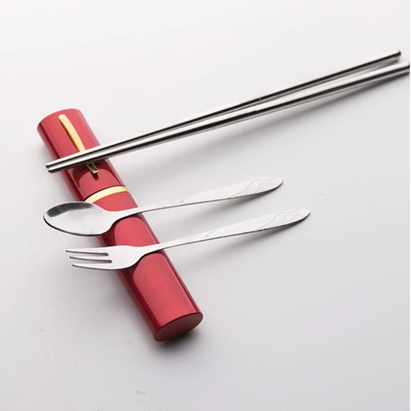 QuickDone комплект из 3 предметов Нержавеющая сталь посуда Портативный набор вилок