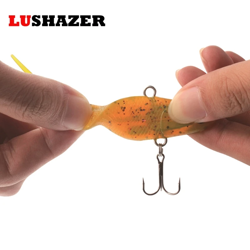 LUSHAZER 2 шт./лот TPR мягкая рыболовная приманка 20 г 36 VIB isca мягкие приманки pesca