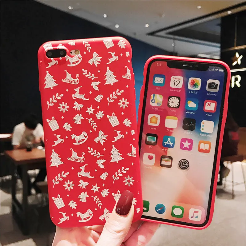 KISSCASE Christmas Phone Case For iPhone 7 8 6S 6 Plus X XS Max XR Cases 2019 New Year Gift Cover 5S SE 5 |