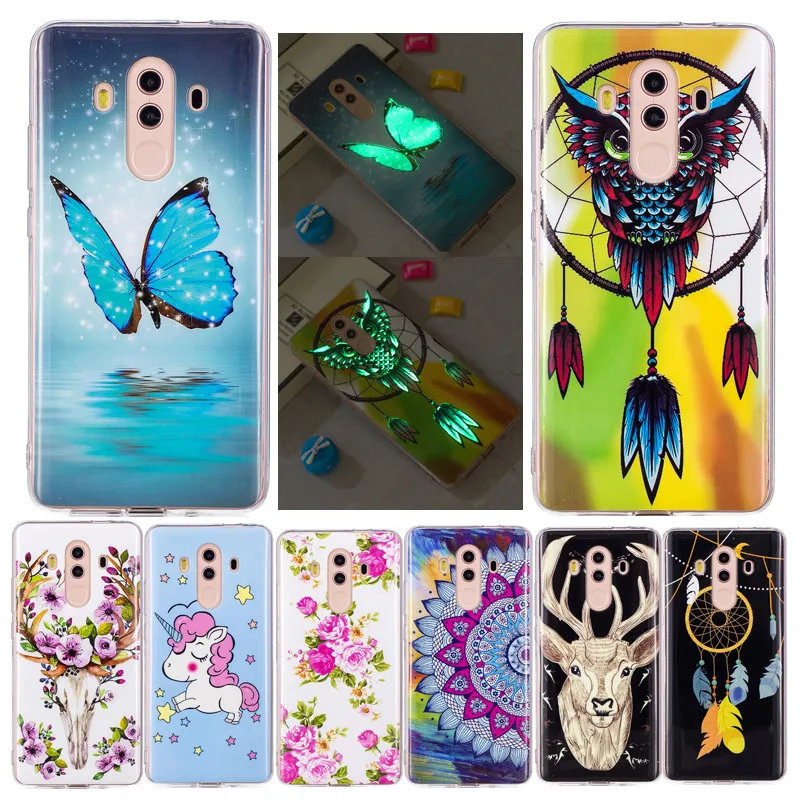 Huawei Mate 10 Lite Silicon Case Luminous Anime Animal Silicone TPU Skin Soft Back Cover for |