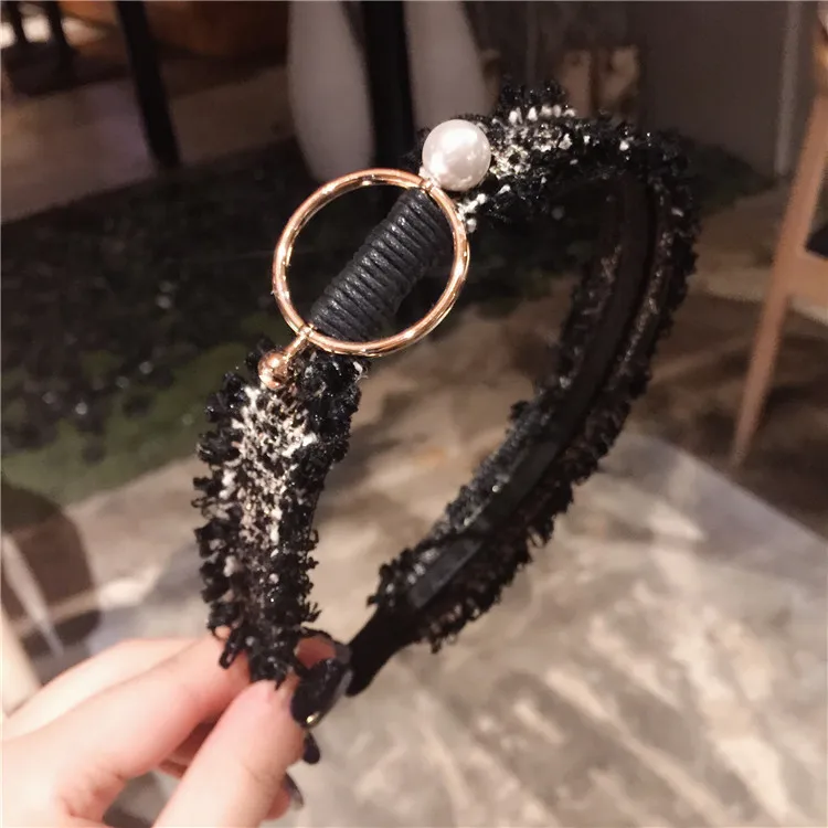 

Korea High Quality Sweet Round Buckle Hair Accessories For Girls Hair Band Hair Bows Flower Hairband Crown Headbands For Women