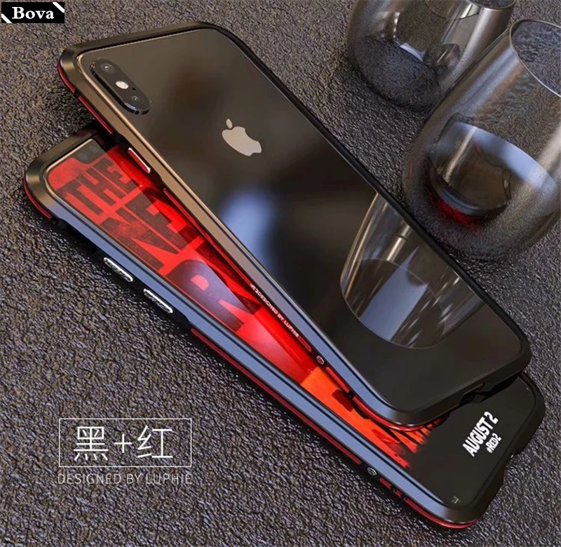 Роскошный роскошный Ультратонкий алюминиевый бампер для iPhone XR XS Max защитный