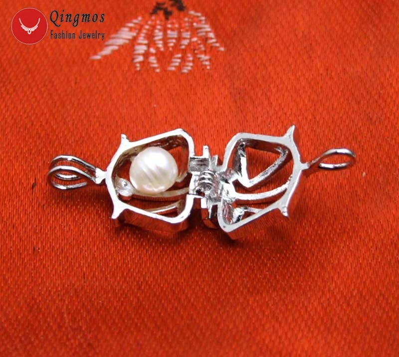 

Qingmos Constellation Gift Wish Pearl Libra Pendant Necklace for Women with Oyster Love Pearl Chokers Necklace 17" Chain-3638