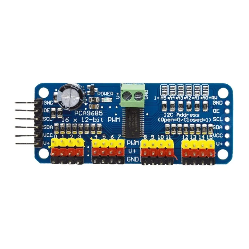 16-канальный 12-битный PWM/сервопривод-интерфейс I2C-PCA9685 для Arduino Raspberry Pi модуль