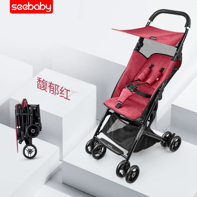 5 кг yoya babyyoya pockit детская коляска дорожная система seebaby a2 - Цвет: Красный