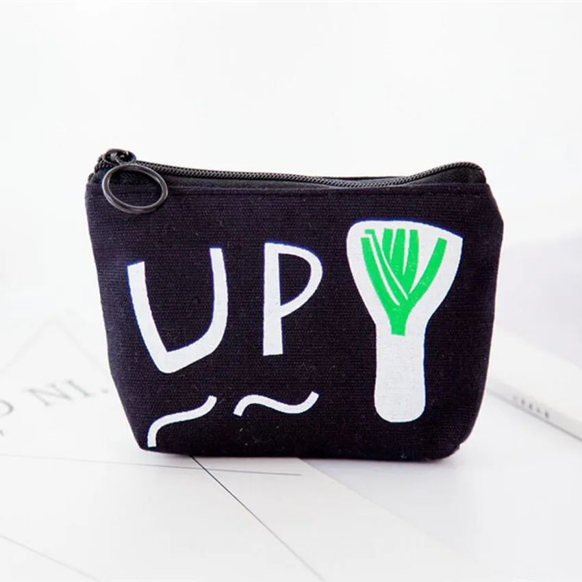 M028 симпатичный холщовый кошелек с узором овощей китайская капуста зеленый лук