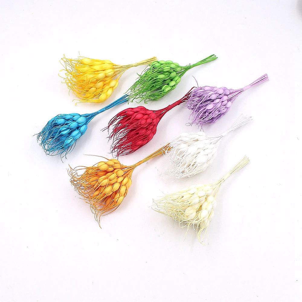 10 шт./лот пенопластовые искусственные мини цветы пшеницы для свадебного