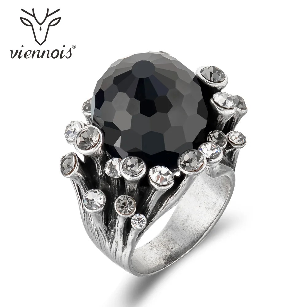 Viennois Винтаж серебро Цвет Размеры Кольца для Для женщин горный хрусталь проложили