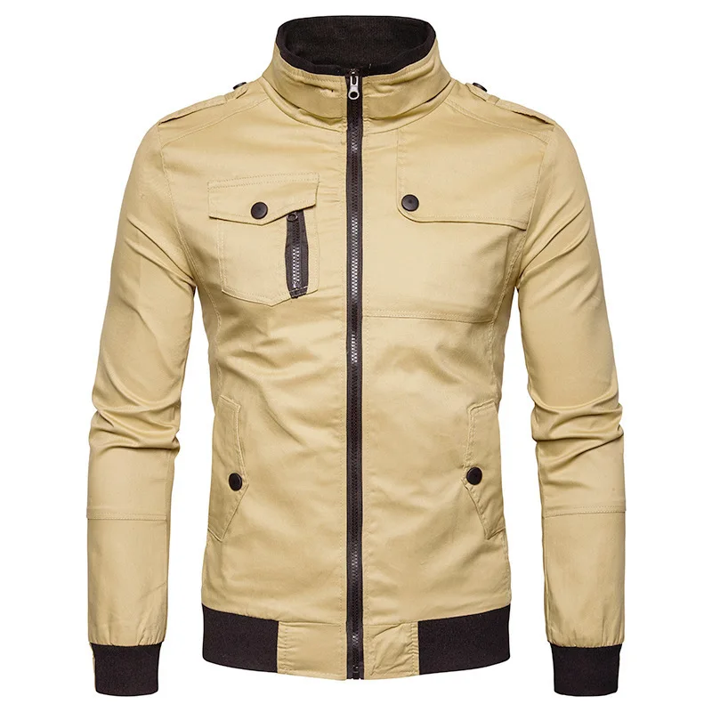 

Men Military Pilot Jackets Bomber Cotton Coat Tactical Army Jacket Male Casual Air Force Flight Jacket Stand Zip Spring Autumn