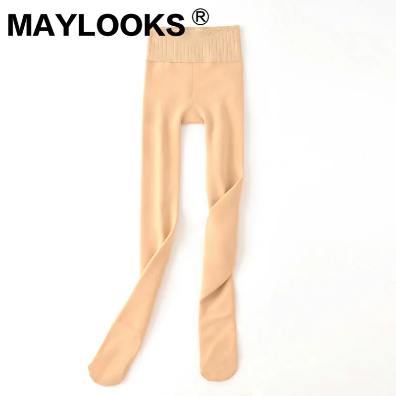 Maylooks 350 г осенне зимние Бархатные Теплые Многослойные колготки с высокой талией