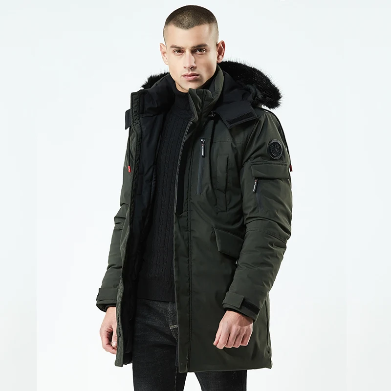 Fashion Winter Parkas Men -30Degrees New Jacket Coats Men Warm Coat Casual Parka Thickening Coat Men For Winter 8Y21F
