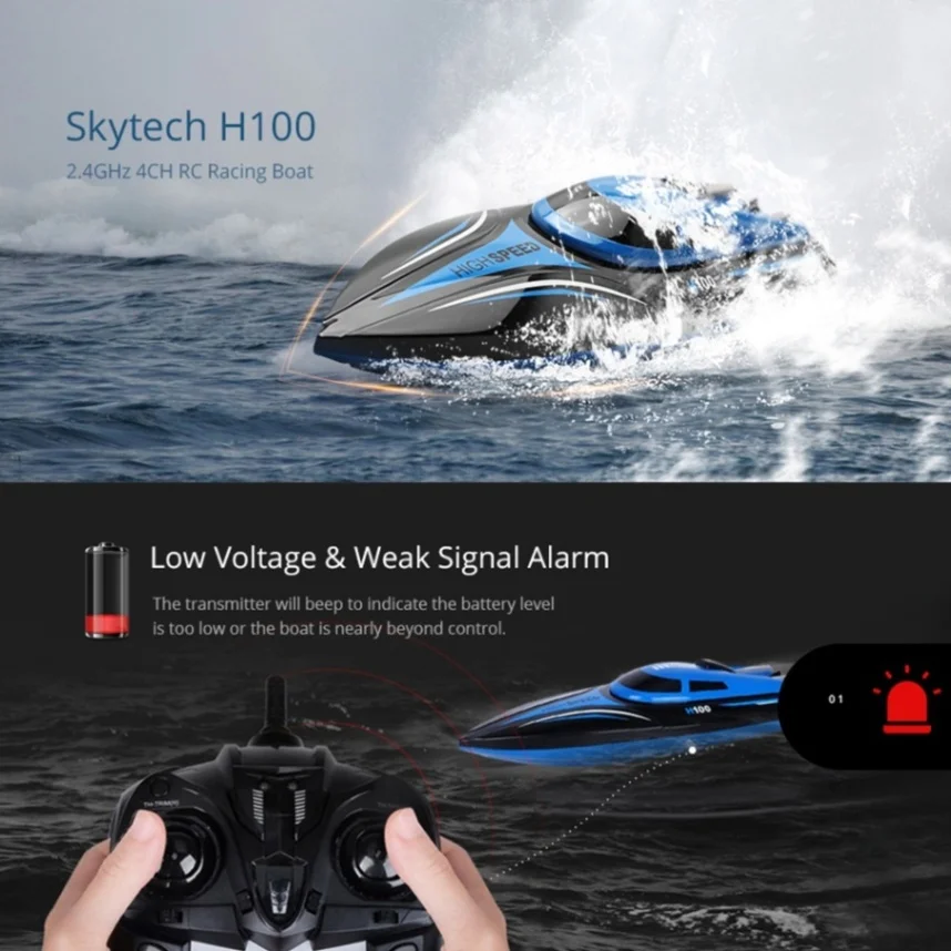 Оригинальная радиоуправляемая лодка Skytech H100 2 4G 20 км/ч управляемая высокой