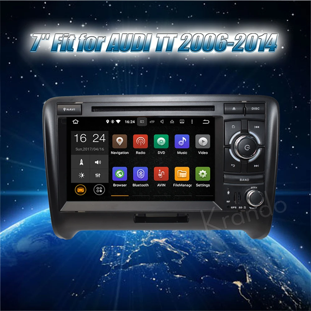 Автомагнитола Krando Android 8 1 dvd плеер с gps для audi tt 2006 2014 автомобильная система