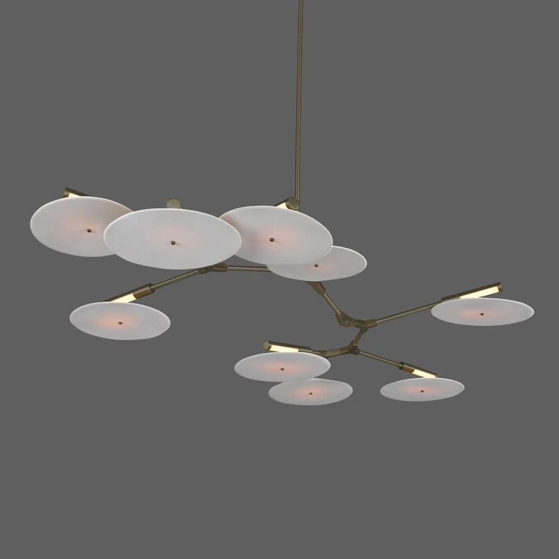 Скандинавские постмодерн люстра освещение дизайнер Droplight молекулярная UFO Золотая люстра столовая гостиная домашний декор Блеск