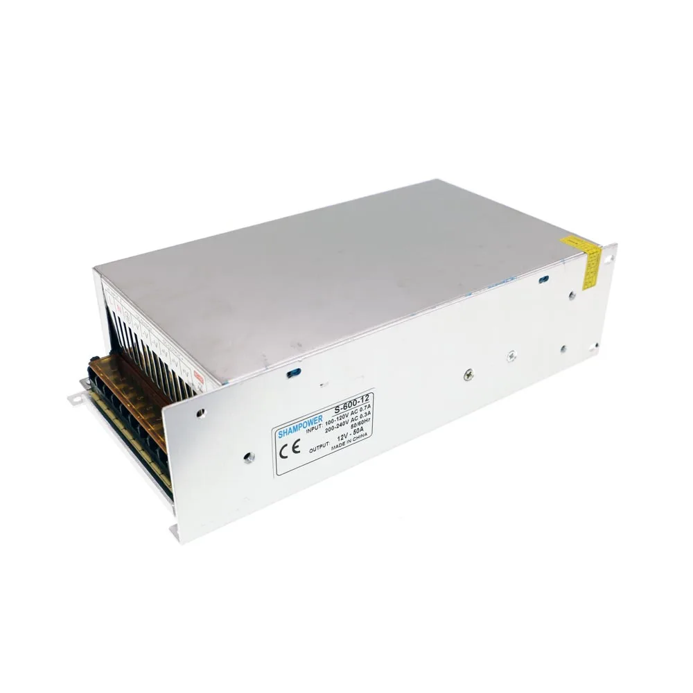 DC 12V50A большой светодиодный выключатель питания 600 Вт безопасность/адаптер 110 В/220