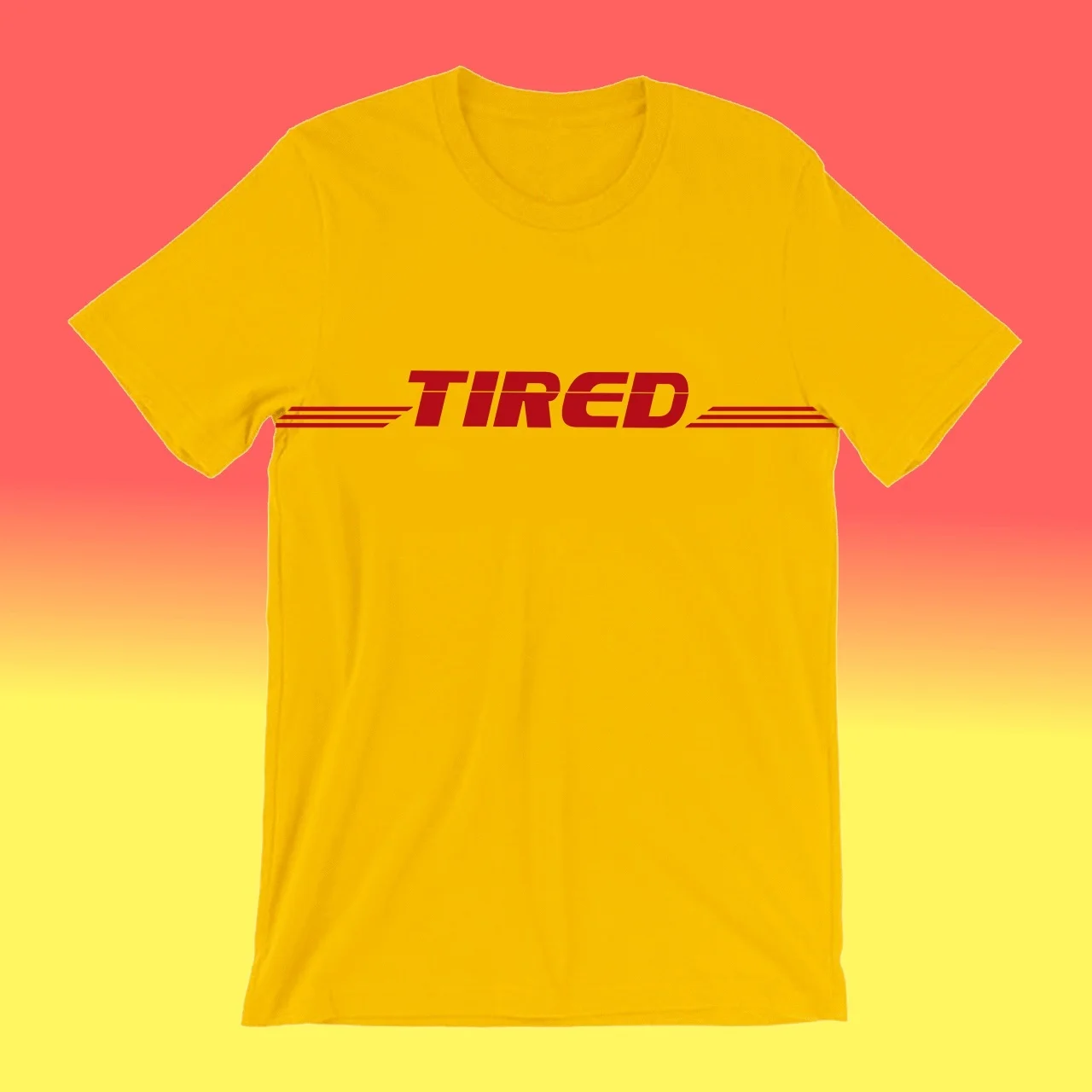 Забавная футболка kuakuayu HJN с принтом усталой DHL модная желтая унисекс Tumblr рубашка в