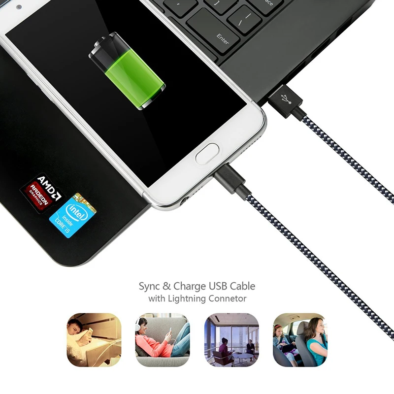 10 шт Suntaiho Micro usb 2.4A нейлоновый кабель для быстрой зарядки USB samsung Xiaomi Android Phone android |