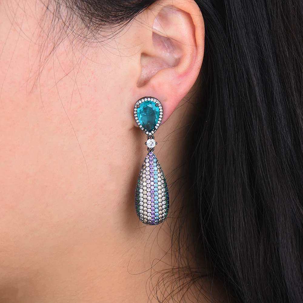 Missvikki boucle d'oreille femme классные черные серьги в виде капель для Для женщин отдыха и