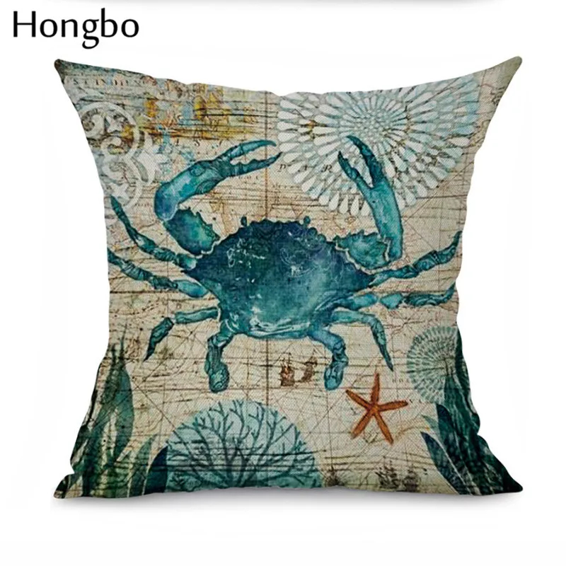 Чехол Hongbo с рисунком морских животных черепашек осьминогов подушка чехол на