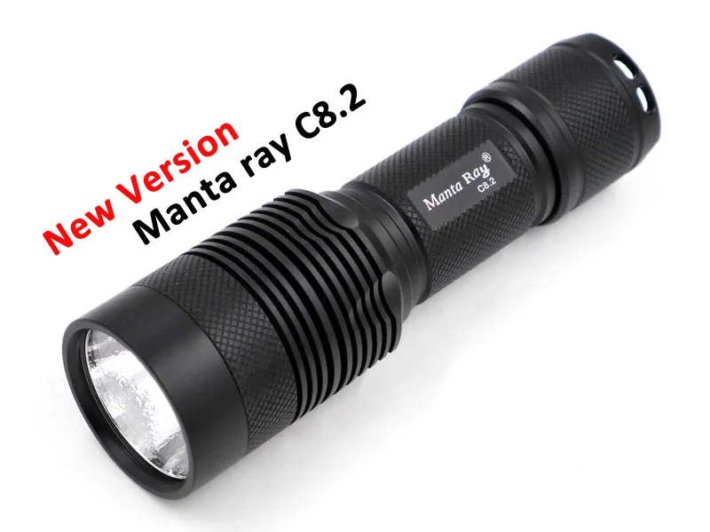Manta Ray C8.2 тактический охотничий фонарь Факел поисковый фонарь 5 режимов Cree XHP50.2 светодиодный самозащитой вспышкой 26650