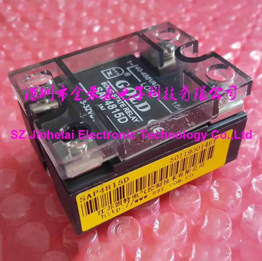 

Новое и оригинальное твердотельное реле SAP4815D, золото, 3-32VDC, 40-480VAC 15A